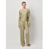 DANTE 6 - Jules Satin Wide Leg Pants |  Sunlit Grass 