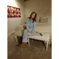 EST' SEVEN - MacLaine Blouse  |  Licht Denim Silver