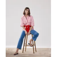 Hartford Cover Blouse  | Pink Stripe