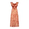 Amaya Amsterdam Delia Dress - Orange Toile Print