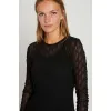 Rue de Femme -Round Neck Blouse |  Black 