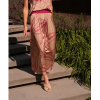 JAPAN TKY |  Kana Dessin Skirt | Pinstripe Petal 