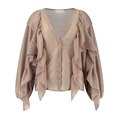 AMAYA AMSTERDAM - Diana Blouse  |  Nude Gold Lurex