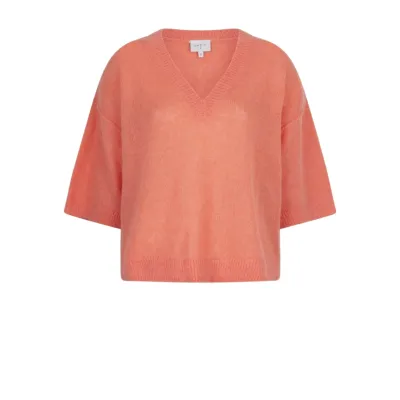 DANTE 6 - Talya V-Neck Sweater | Radiant Apricot DANTE 6 - Talya V-Neck Sweater | Radiant Apricot