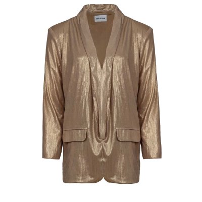 EST' SEVEN Araz Metallic Blazer - Gold