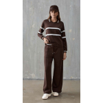 ICONIQUE - SoftBlend Open Collar Luxury Sweatshirt – Chocolate Brown
