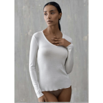 ICONIQUE - PureSkin Cashmere-blend V-neck Knit Top - Ivory