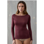 ICONIQUE - PureSkin Cashmere-blend Crew Neck Knit Top - Burgundy