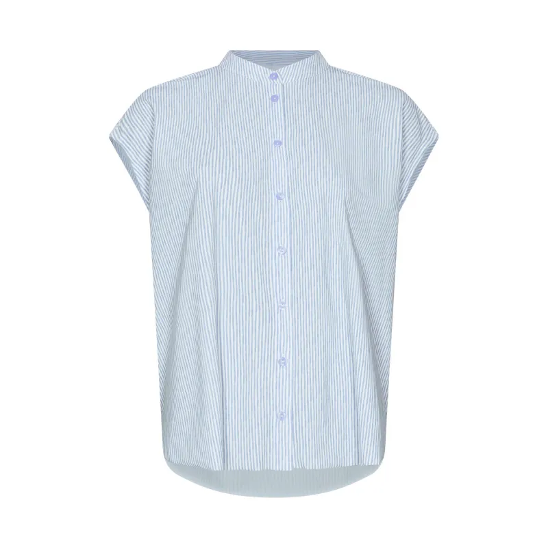 JAPAN TKY |  Tokiko Dessin Blouse | Cashmere Blue Stripe 