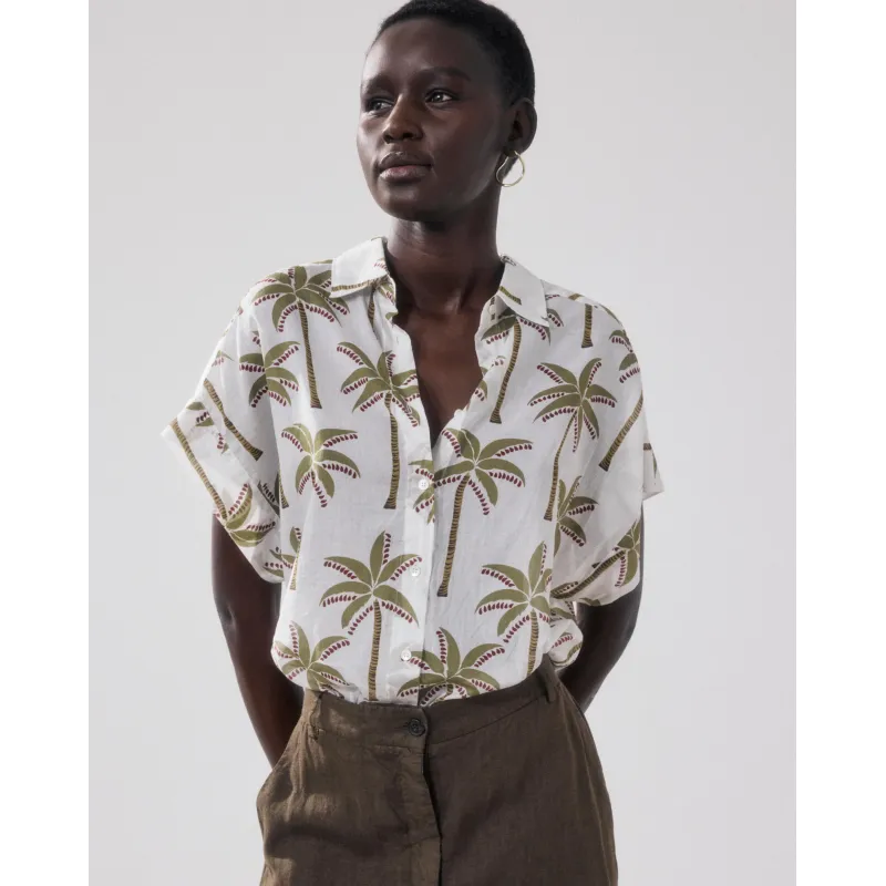 Hartford Carlos Blouse  | Palm Print