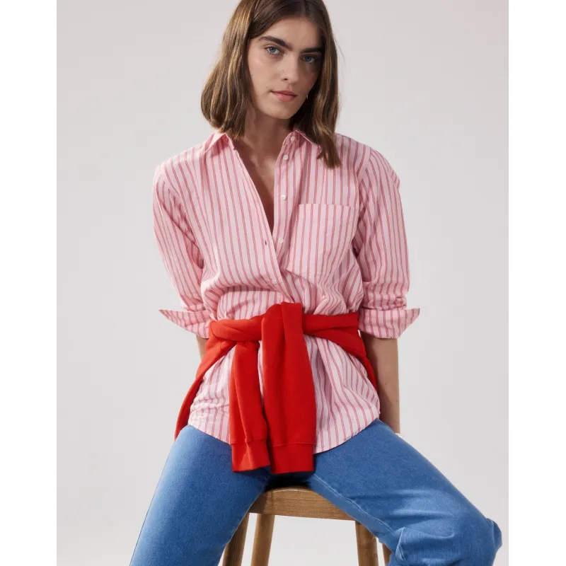 Hartford Cover Blouse  | Pink Stripe