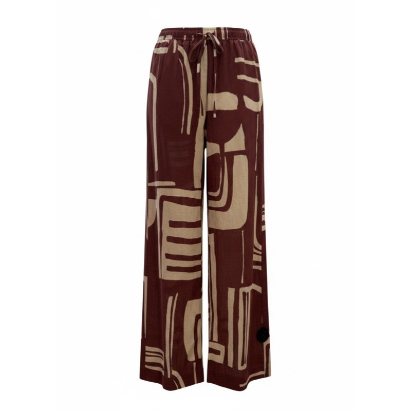 Hartford Pulam Trousers | Brown Print