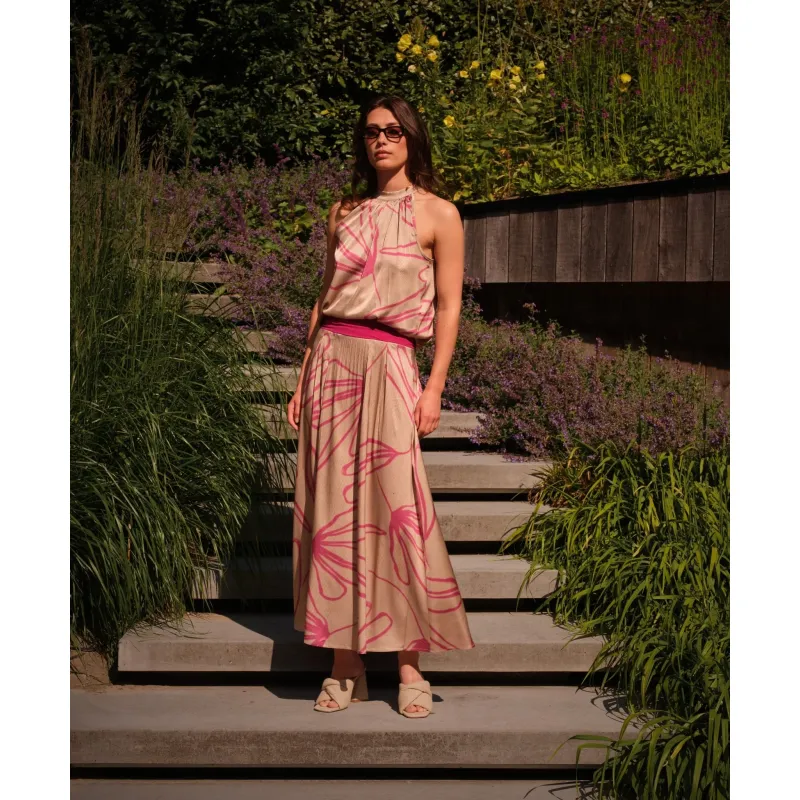 JAPAN TKY |  Kana Dessin Skirt | Pinstripe Petal 