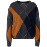 JC SOPHIE - Philippa Sweater - Grey/Cognac Argyle