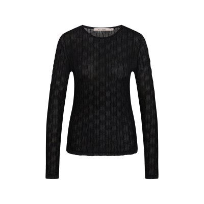 Rue de Femme -Round Neck Blouse | Black Rue de Femme -Round Neck Blouse | Black